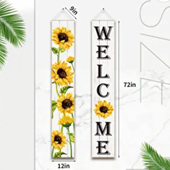 Sunflower Welcome Sign NWT - Picture 4 of 4